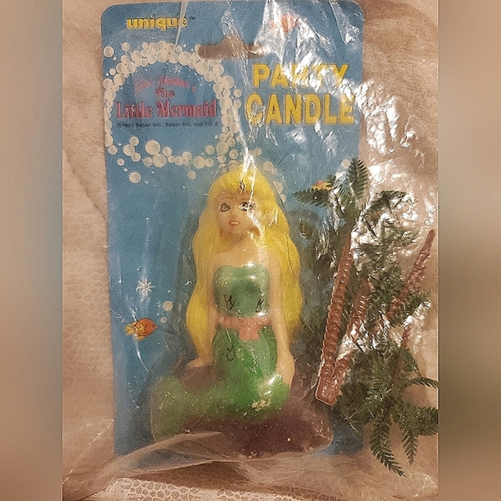 1991 Saban Mermaid birthday cake candle